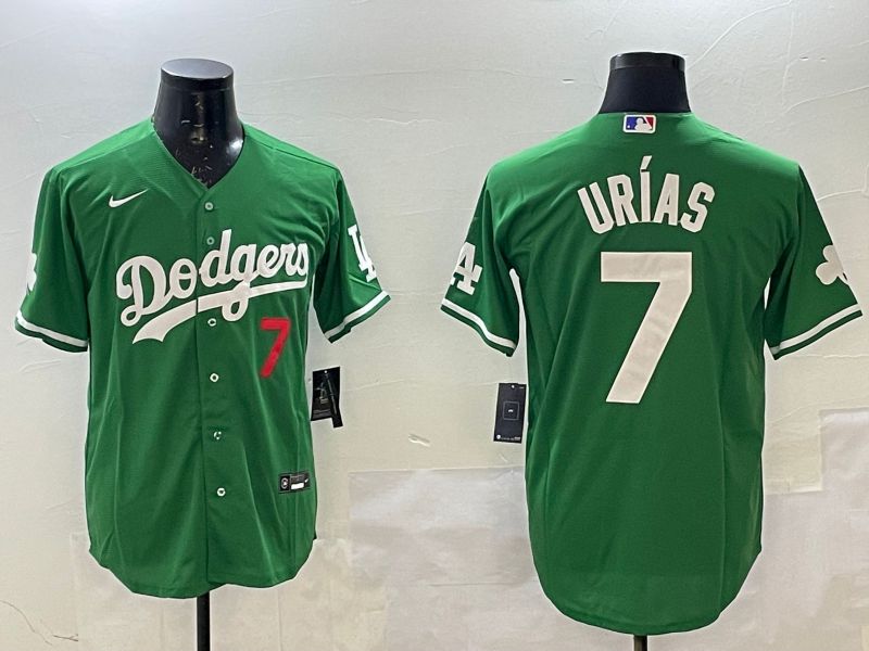 Men Los Angeles Dodgers #7 Urias Green Fashion 2025 Nike MLB Jersey style 1->los angeles dodgers->MLB Jersey